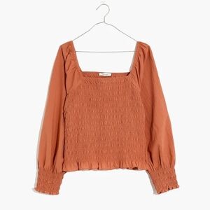 Women's Rust Smocked Top